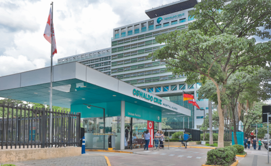 Hospital Alemão Oswaldo Cruz em São Paulo, hospital de alto padrão aceito por planos de saúde internacionais